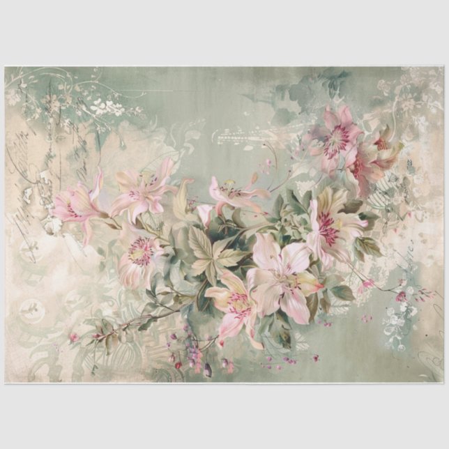 Papel De Seda Flores de pasión dos (Anverso)