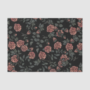 Papel De Seda Flores de patrón floral de endurecimiento de malva