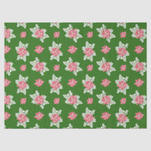 Papel De Seda Flores de Poinsettia de Navidad Rojas Envoltura Ve
