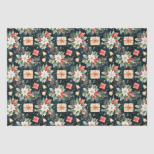 Papel De Seda Flores de Poinsettia festiva para navidades