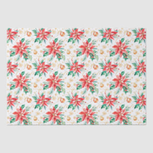 Papel De Seda Flores de Poinsettia festiva para navidades