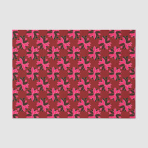 Papel De Seda Flores de Poinsettia metalizado-15-Pink-Red-TISSUE