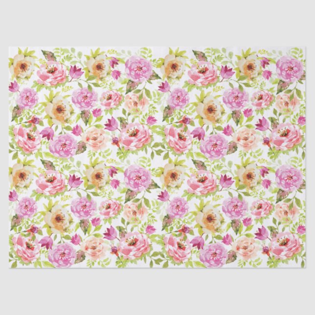 Papel De Seda Flores de primavera (Anverso)