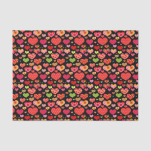 Papel De Seda Flores de primavera corazones de amor arcoiris