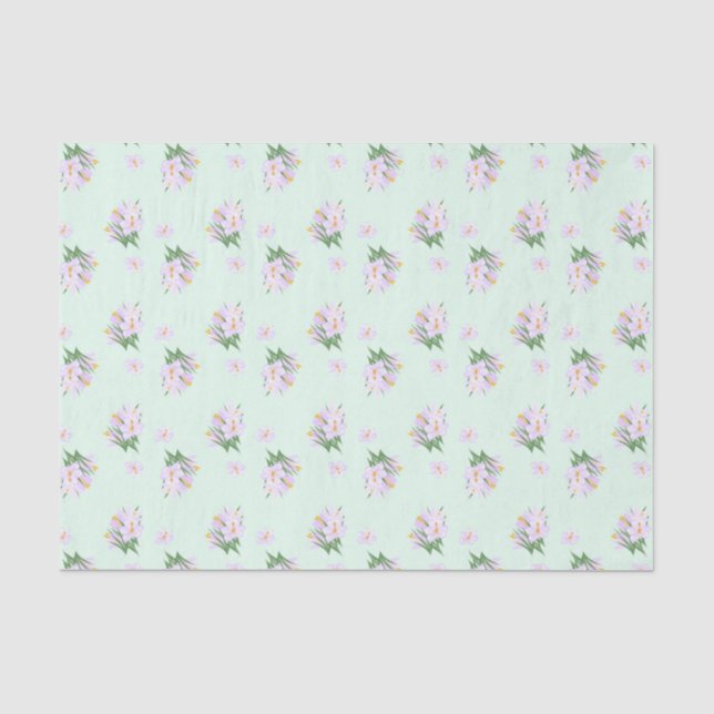 Papel De Seda Flores de primavera crocus (Anverso)