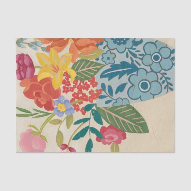 Papel De Seda Flores de primavera I (Anverso)