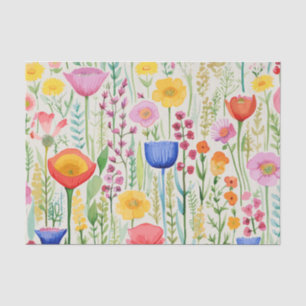 Papel De Seda Flores de primavera súper coloridas