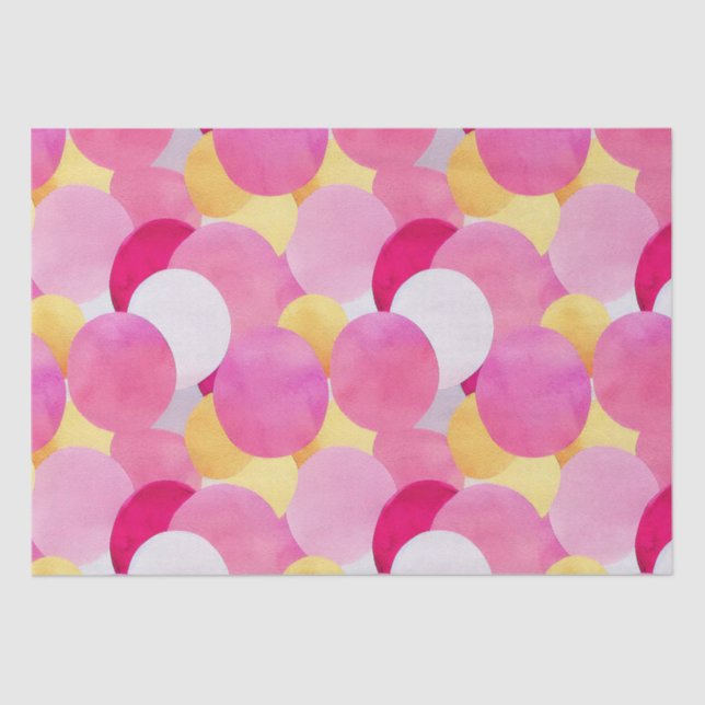 Papel De Seda Flores de primavera vibrantes pintadas con acuarel (Anverso)