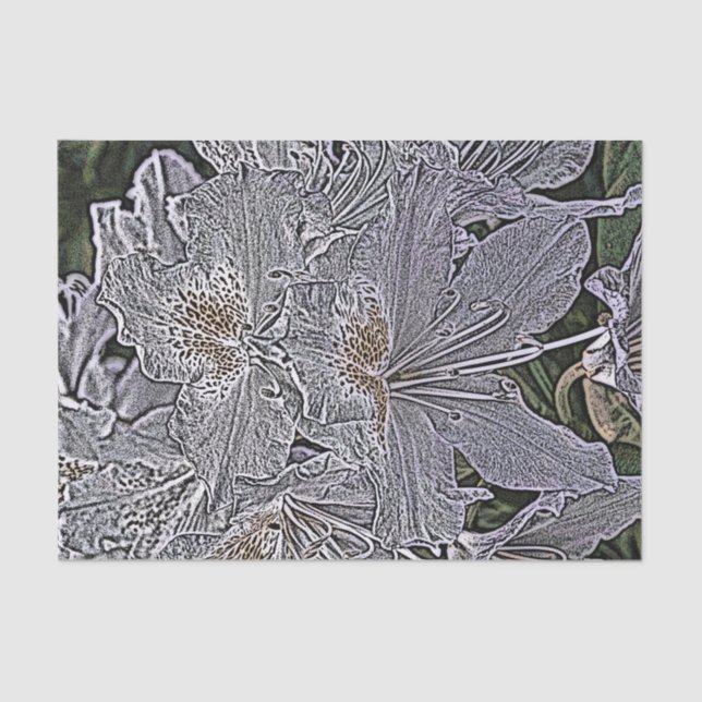 PAPEL DE SEDA FLORES DE RHODODENDRON (Anverso)