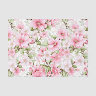 Papel De Seda Flores de rubor: una sinfonía de flores rosas