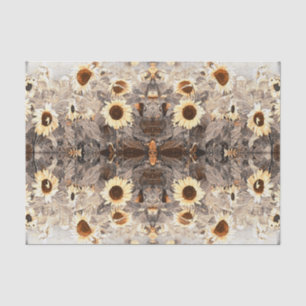 Papel De Seda Flores de sol gigantes amarillas marrón amarillo S