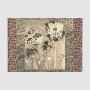 Papel De Seda Flores de tejidos 2