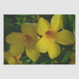 Papel De Seda Flores de trompeta doradas II tropicales