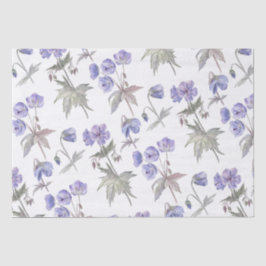 Papel De Seda Flores de Violeta Morada Floral Acuarela con Estil