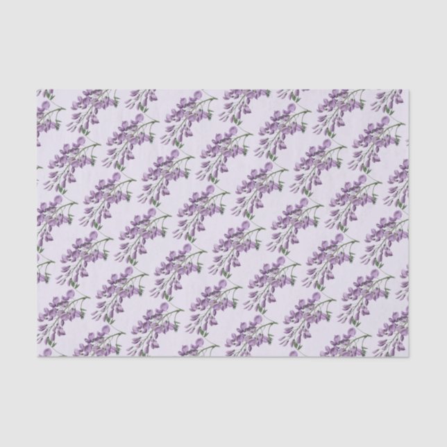 Papel De Seda Flores de Wisteria de época/victoriana (Anverso)