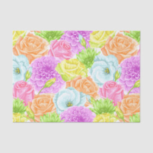 Papel De Seda Flores del jardín de verano acuático