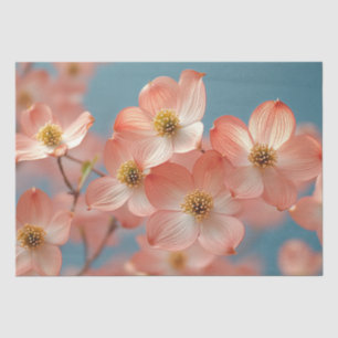 Papel De Seda Flores Delicadas De Dogwood Peach Decoupage