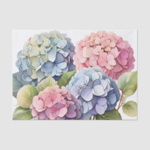 Papel De Seda Flores Delicate Pastel Hydrangea