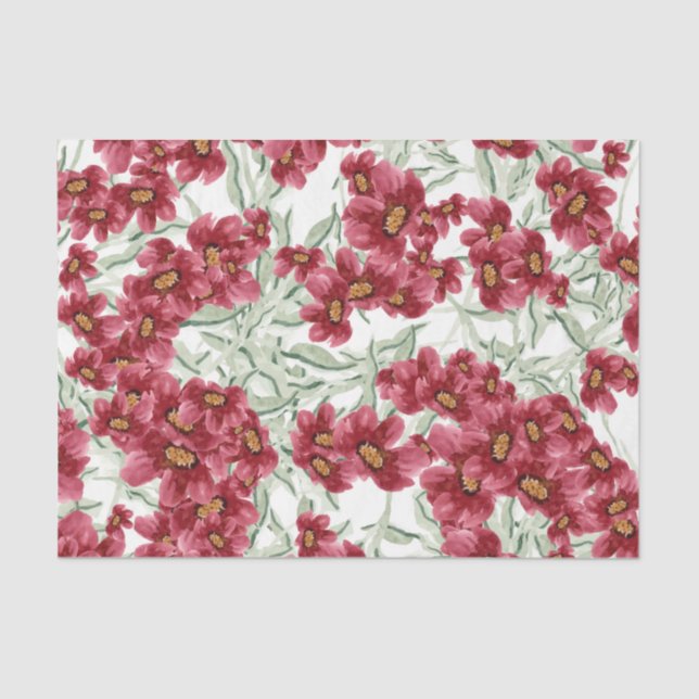 Papel De Seda Flores (Design 52 Red Series) (Anverso)