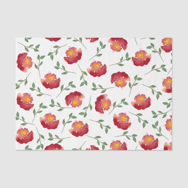 Papel De Seda Flores (Diseño 16 Serie Amarillo/Naranja) (Anverso)