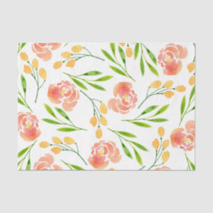 Papel De Seda Flores (Diseño 45 Serie Amarillo/Naranja)