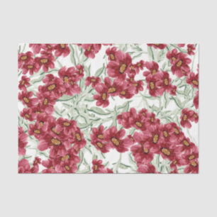 Papel De Seda Flores (Diseño 52 Serie Roja)