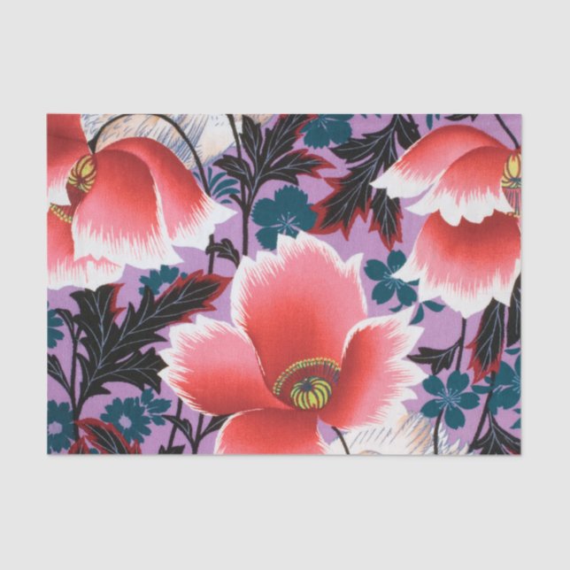 Papel De Seda Flores, diseño japonés (Anverso)