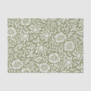 Papel De Seda Flores elegantes de estilo blanco vintage con acei