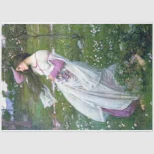 Papel De Seda Flores en el viento, John William Waterhouse