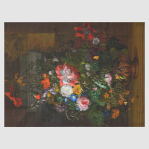 Papel De Seda Flores en una orina en un borde de piedra, 1680 de