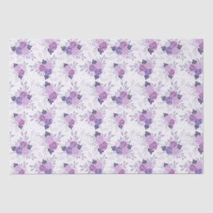 Papel De Seda Flores Femeninas Elegantes De Flora Púrpura Rosa