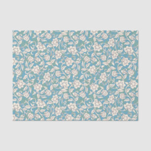 Papel De Seda Flores giratorias amarillas y azules