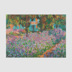 Papel De Seda Flores Giverny del Irises Monet Garden