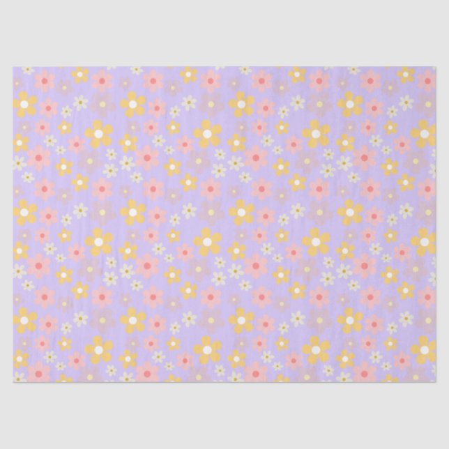 Papel De Seda Flores Ilustradas (Anverso)