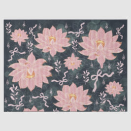 Papel De Seda Flores mágicas con diseño de purpurina 