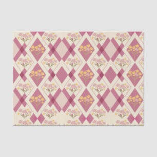 Papel De Seda Flores modernas de color agua amarillo rosa