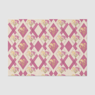 Papel De Seda Flores modernas de color agua amarillo rosa3