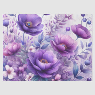Papel De Seda Flores Moradas Bonitas