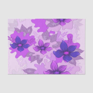 Papel De Seda Flores moradas de bonito