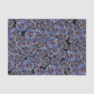 Papel De Seda Flores moradas de margarita