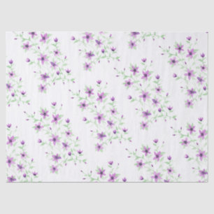 Papel De Seda Flores moradas en el vino