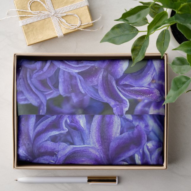 Papel De Seda Flores moradas reales naturaleza pacífica primaver (Regalo )