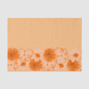 Papel De Seda Flores naranjas