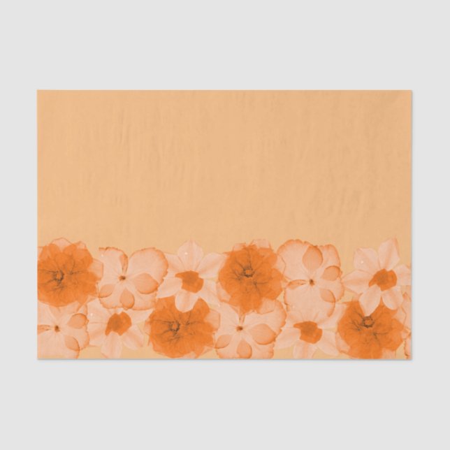 Papel De Seda Flores naranjas (Anverso)