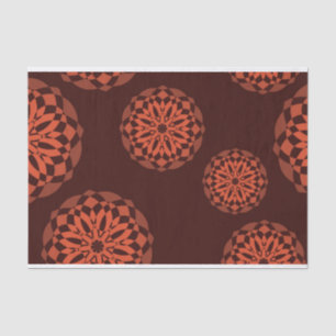 Papel De Seda flores naranjas, modernas, decorativas y geométric