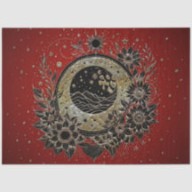 Flores nobles en colores dorados y negros.