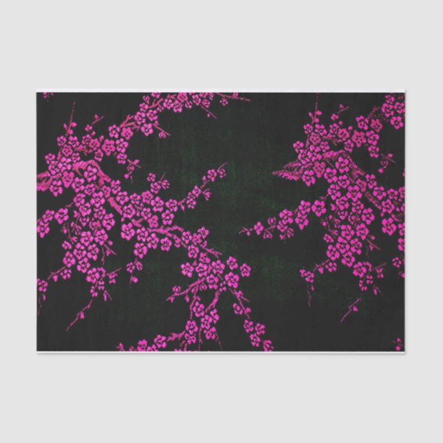 Papel De Seda Flores orientales de cerezo japonés (Anverso)