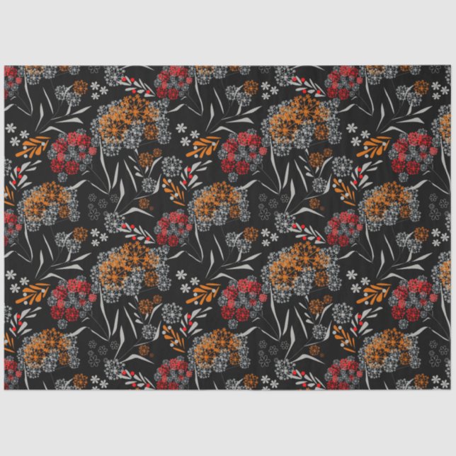 Papel De Seda Flores pequeñas sin mancha adorables estampado flo (Anverso)