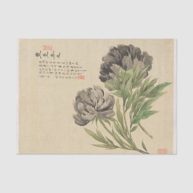 Papel De Seda Flores Pl. 03 de Liang Yuwei (Anverso)