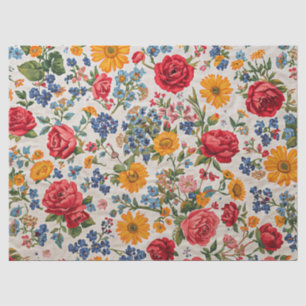 Papel De Seda Flores por todas partes, diseño colorido,